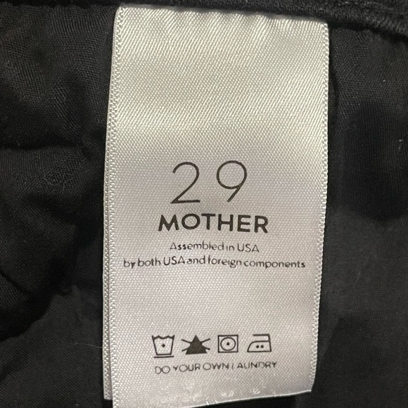 Mother The Stunner Zip Ankle Step Fray Jeans In Not Guilty Black Size 29 - Picture 10 of 15